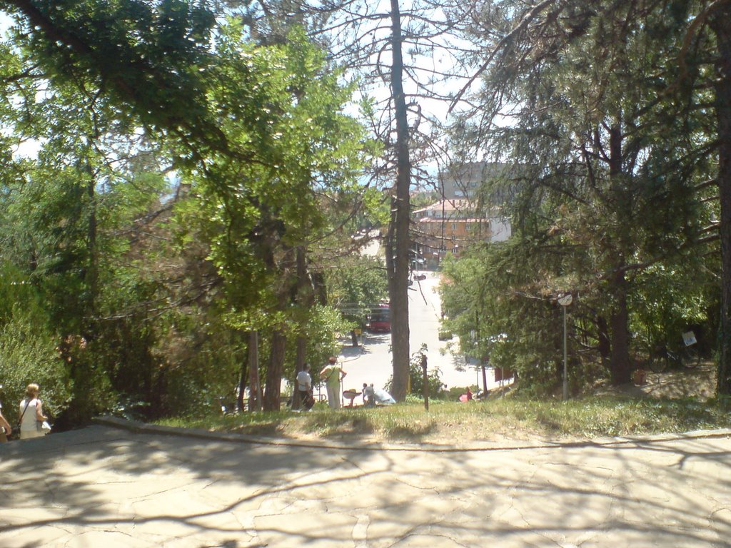 View down to the city
