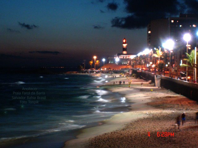 Anoitecer Praia do Farol Salvador Ba Br
