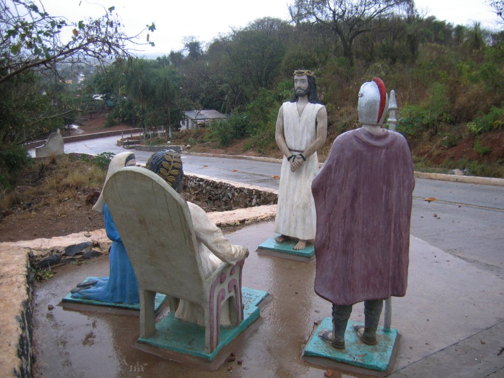 via sacra, subida morro do cristo, corumbá, ms Brasil