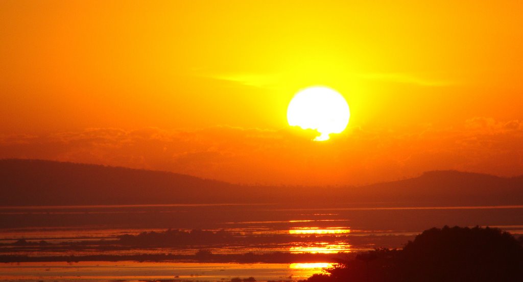SUNSET,PÔR DO SOL NO PANTANAL SUL, BRASIL