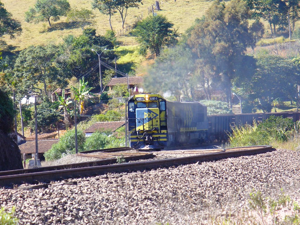 SD40-2 fazendo a curva