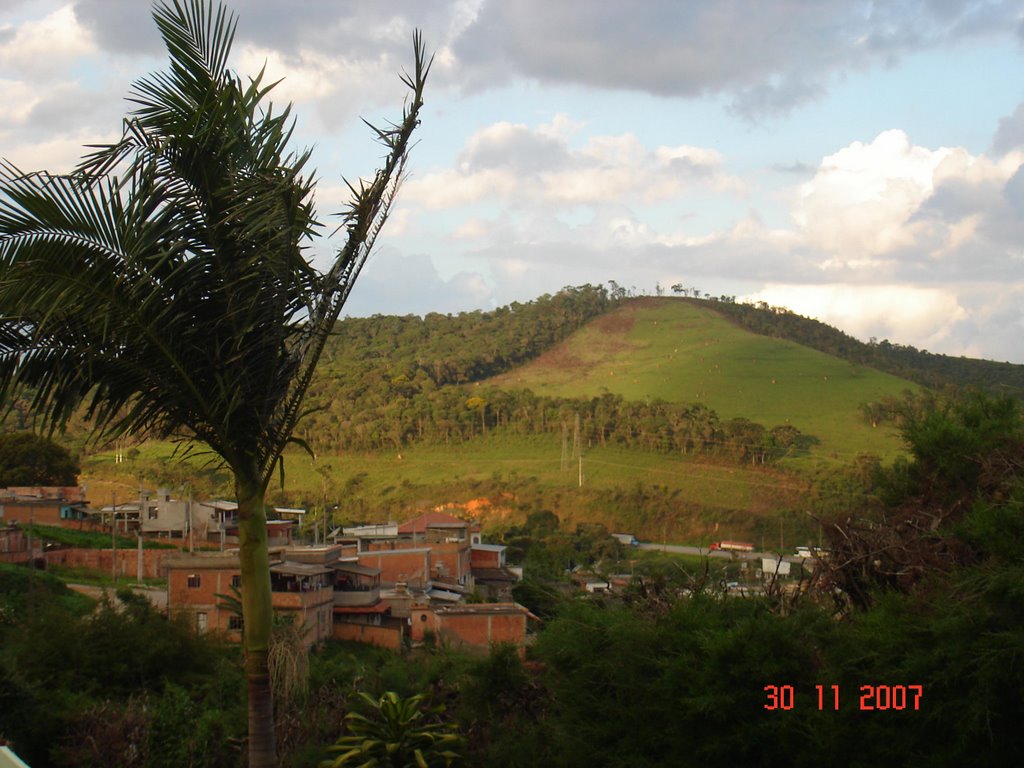 Entardecer.Vista da minha casa.