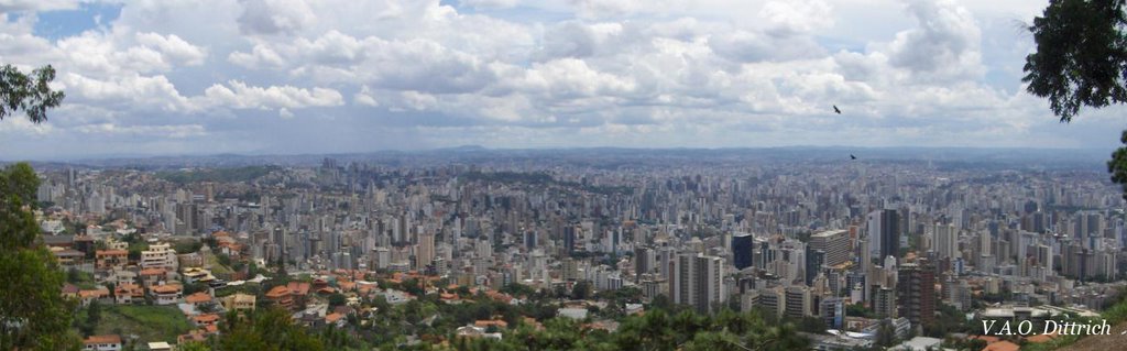 Vista panorâmica de Belo Horizonte, Minas Gerais, Brasil