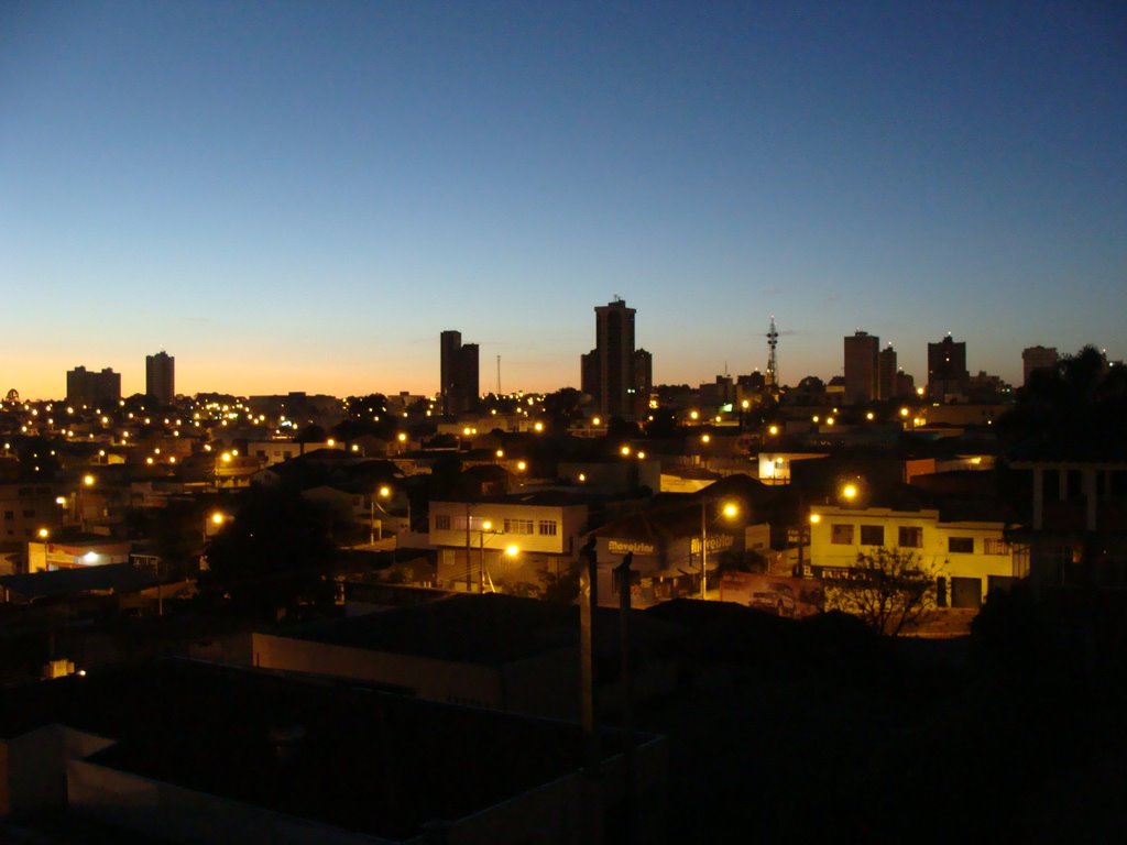 Nascer do sol visto de um hotel em Guarapuava - Paraná
