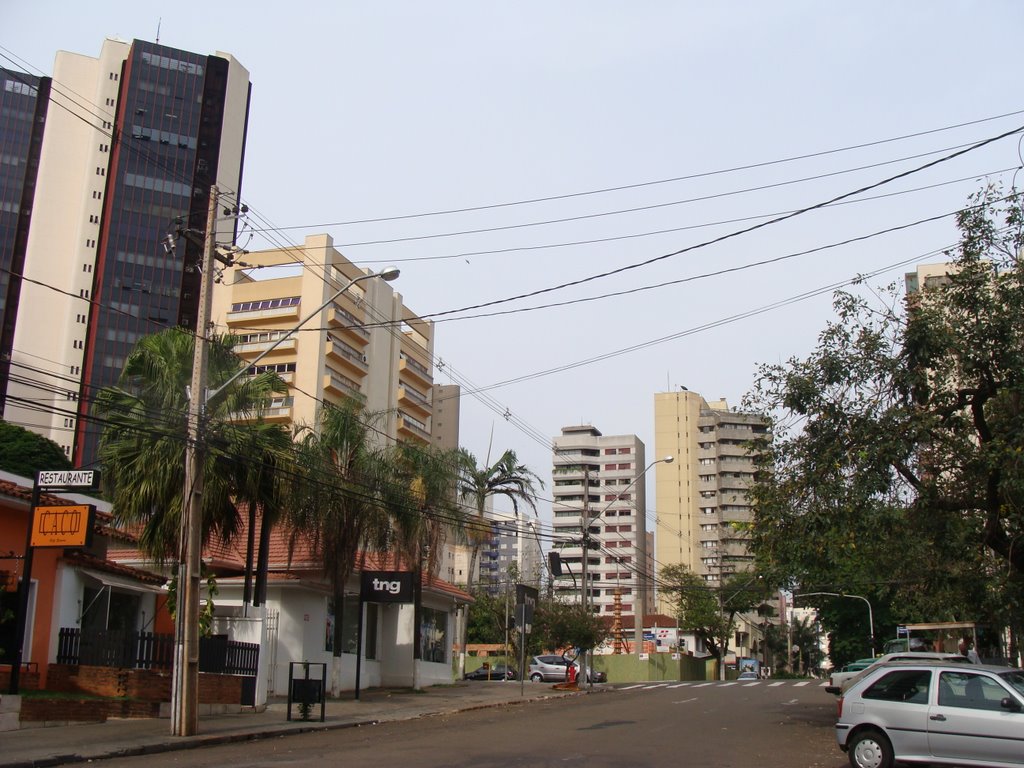 Rua Tupi quase no cruzamento da Avenida Higienópolis - Londrina - PR - Brasil