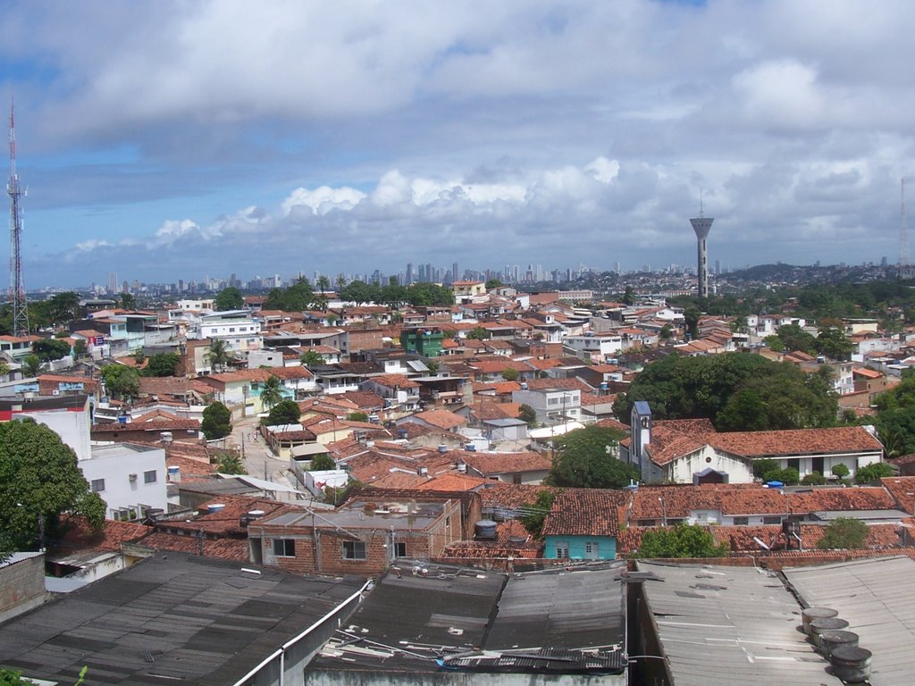 Recife/Olinda vistos do Santuário da Mãe e Rainha.