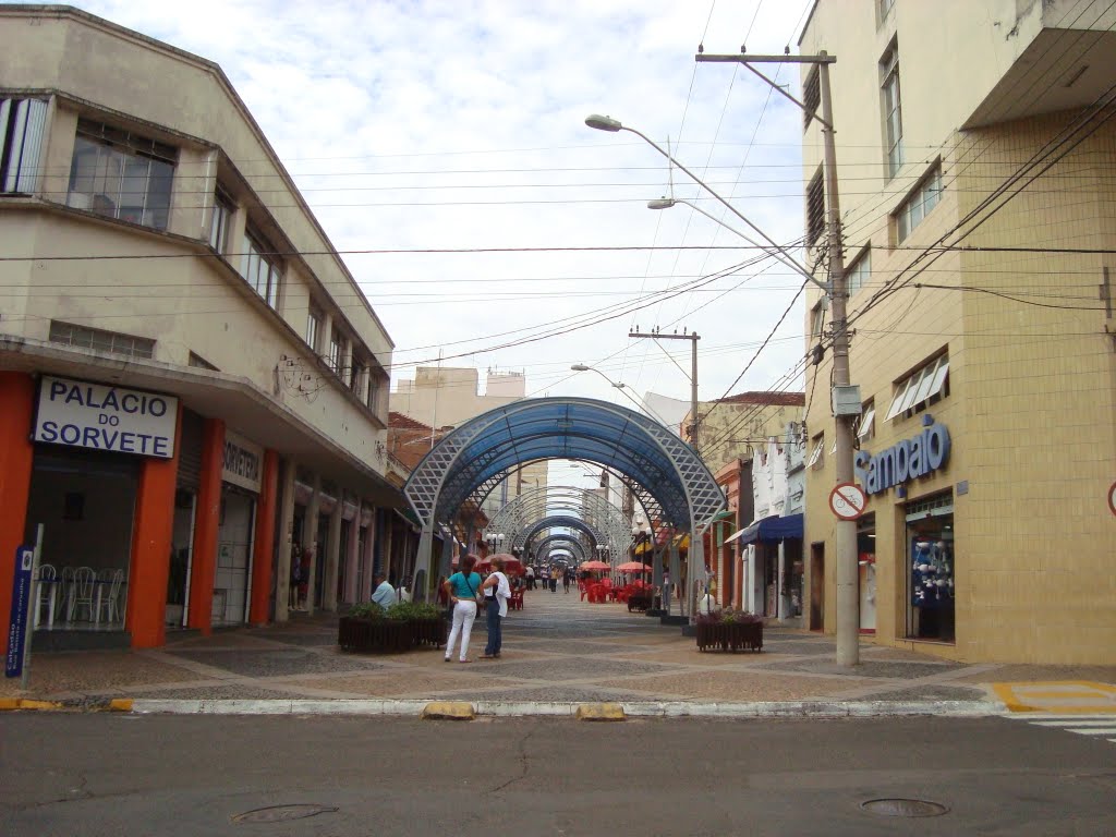 Calçadão no centro de Bauru/SP