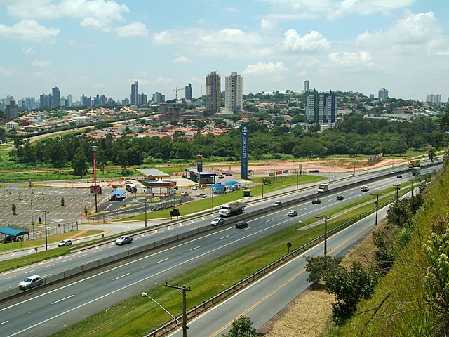 Jundiaí vista da Via Anhanguera / Retiro