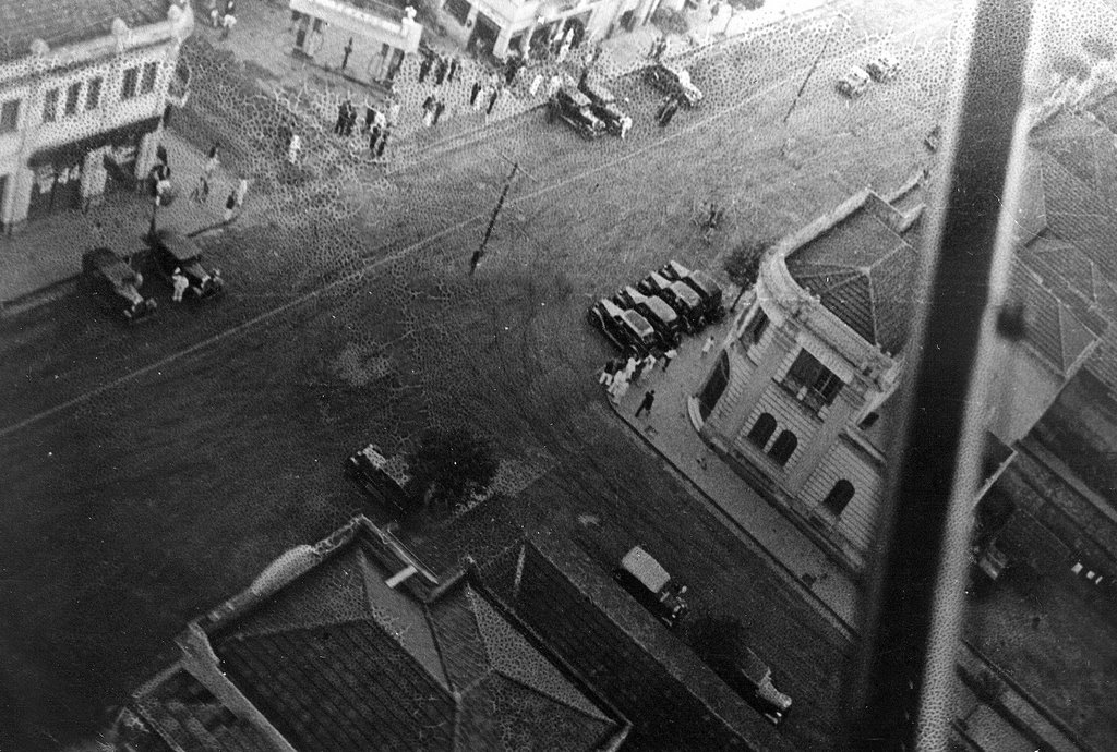 Vista aérea - Av. Sampaio Vidal x Rua 9 de Julho - Década de 30