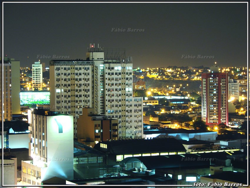 Foto aérea da Noite de Sorocaba - Foto: Fábio Barros (www.cidade3d.uniblog.com.br)