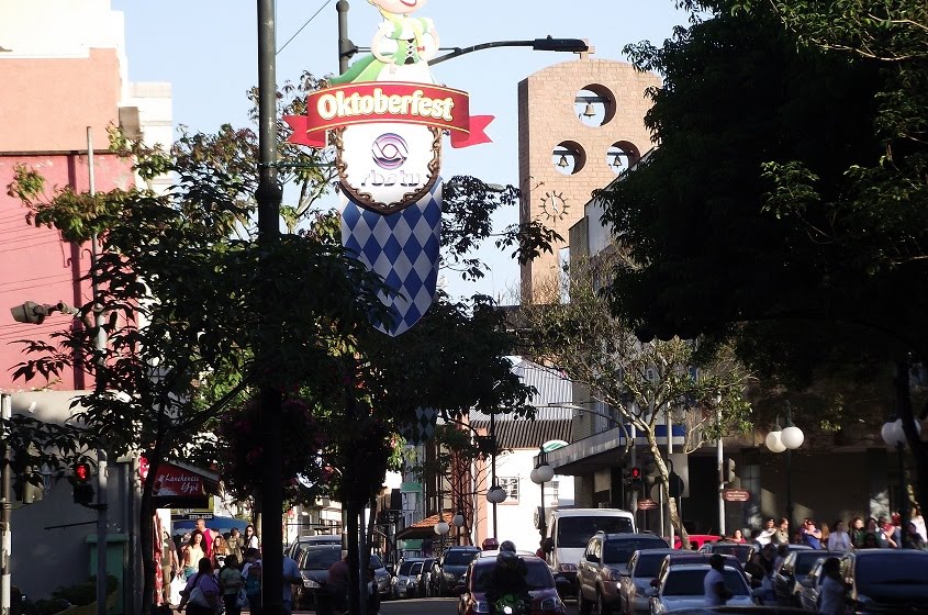 Zentrum während des Oktoberfestes in Blumenau