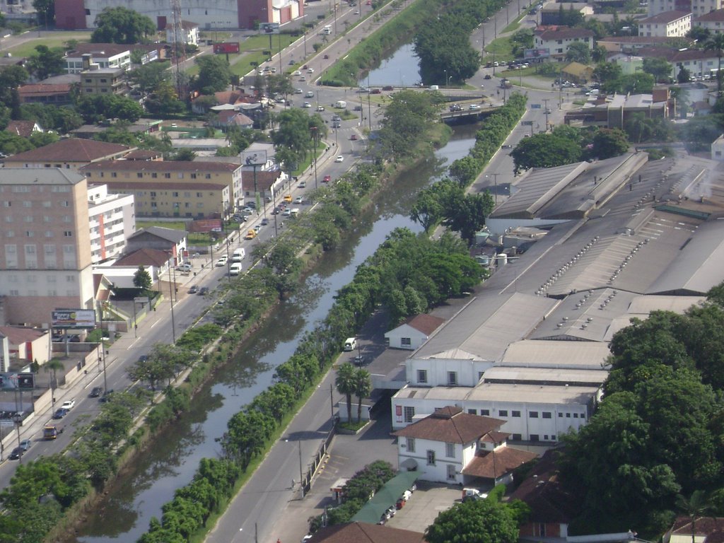 Vista Aérea Rio Cachoeira - Ponte Sobre Max Colin