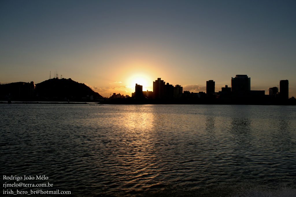 Sunset from the pilots boat