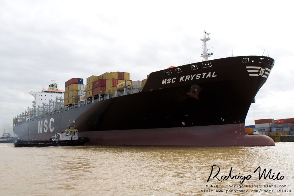 MSC KRYSTAL turning manouver 2
