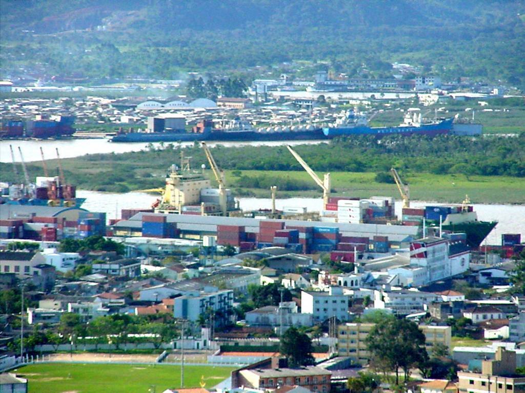 Itajai SC, vista parcial do porto - by Wolfgang Wodeck