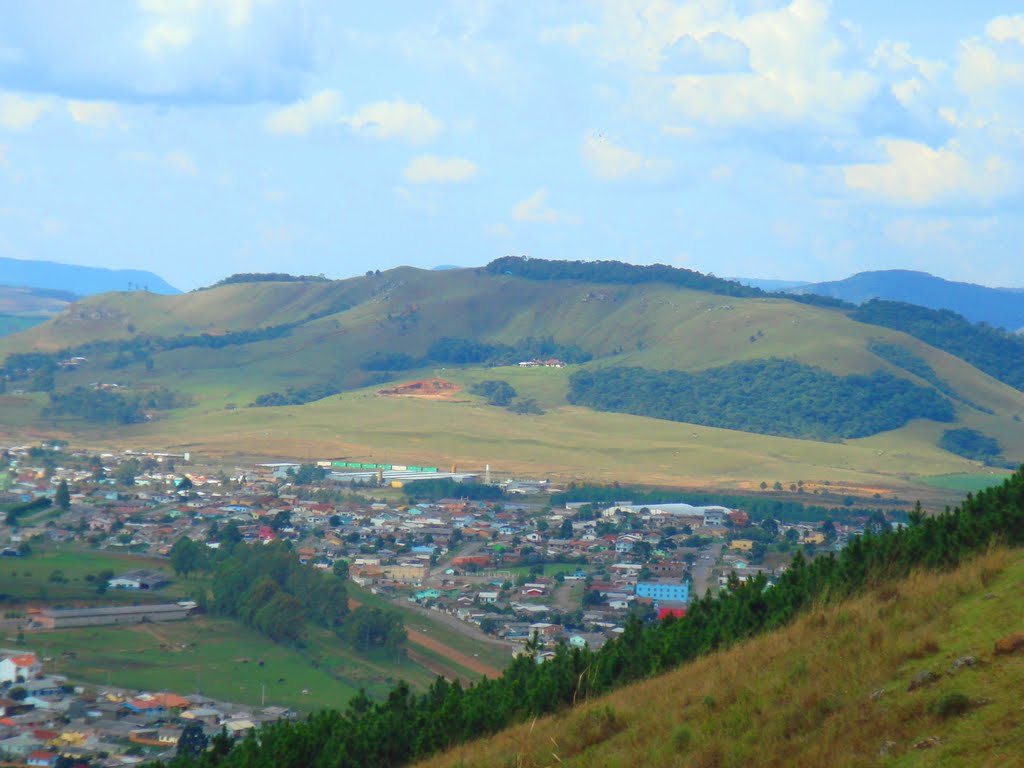 Lajes, rampa de decolagem ao fundo