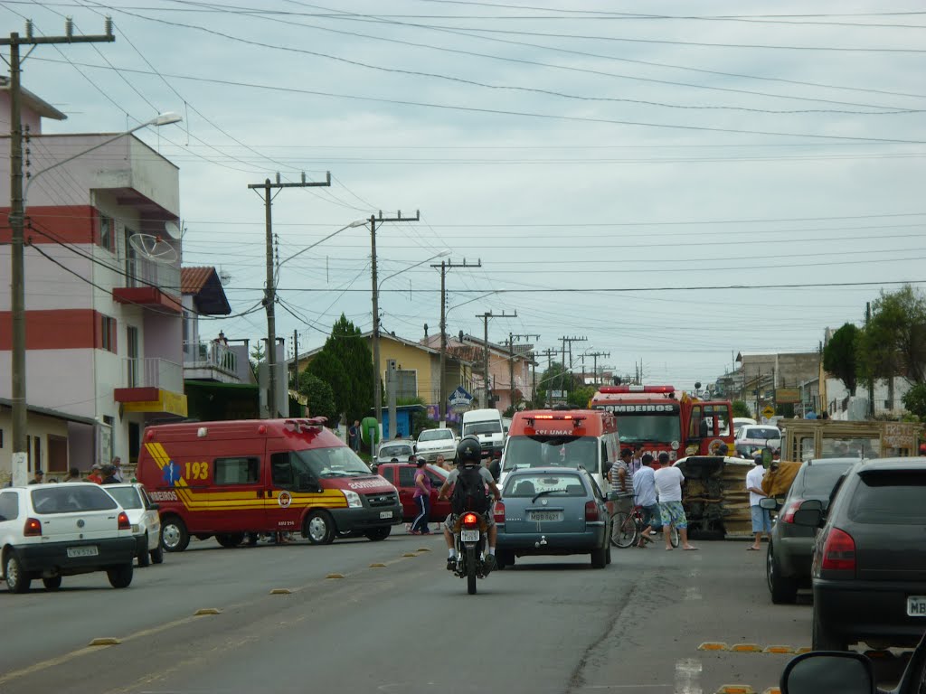 acidente na sete com caldas junior, lages sc brasil.