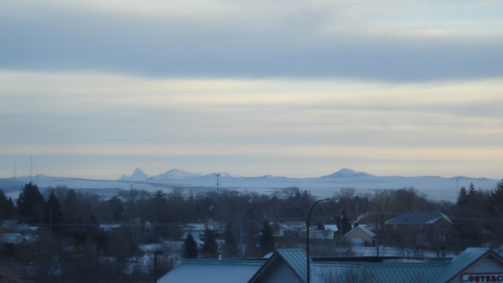 The Tetons, seen from Idaho Falls.