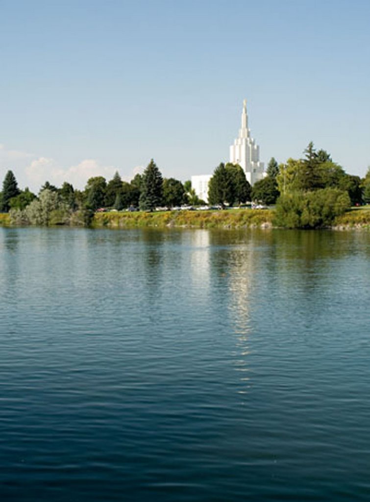 Snake River, Mormon Temple, Idaho Falls