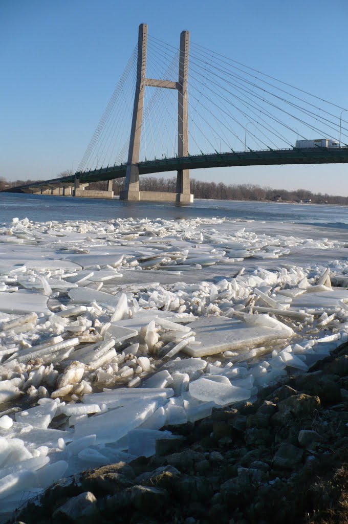 Great River Bridge in Winter