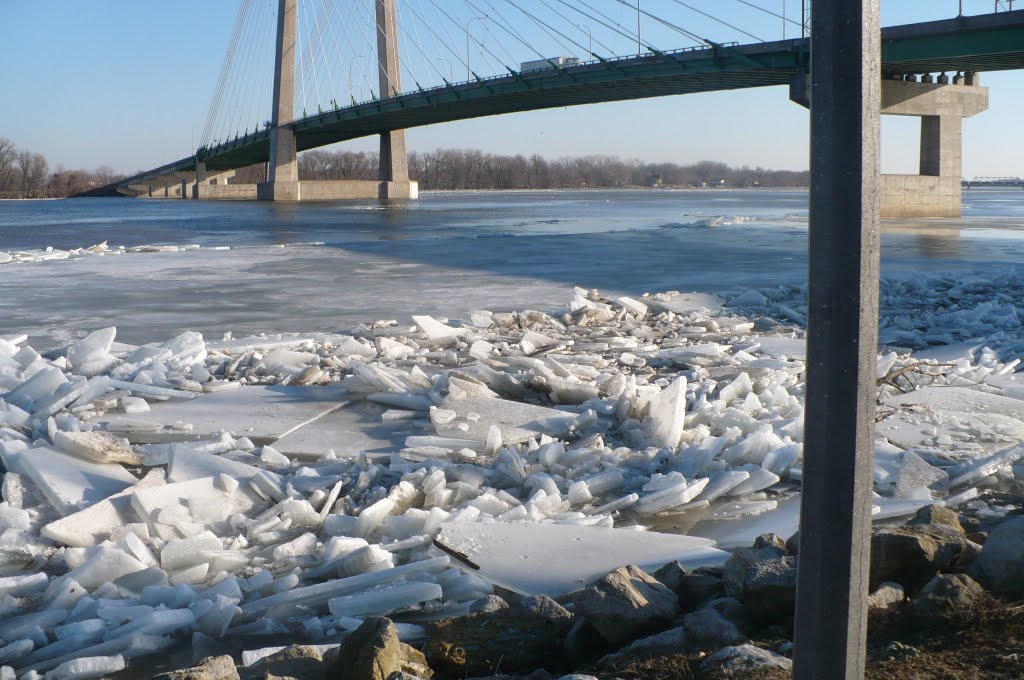 Great River Bridge in Winter
