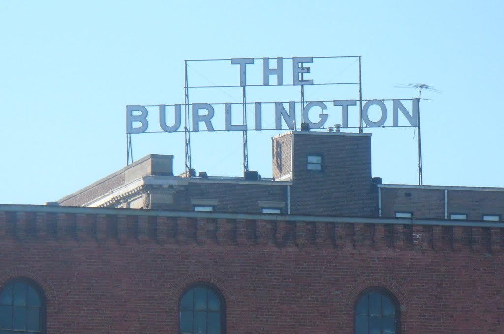 THE BURLINGTON sign, formerly HOTEL BURLINGTON