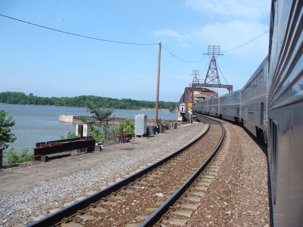 California Zephyr runs over Mississipi
