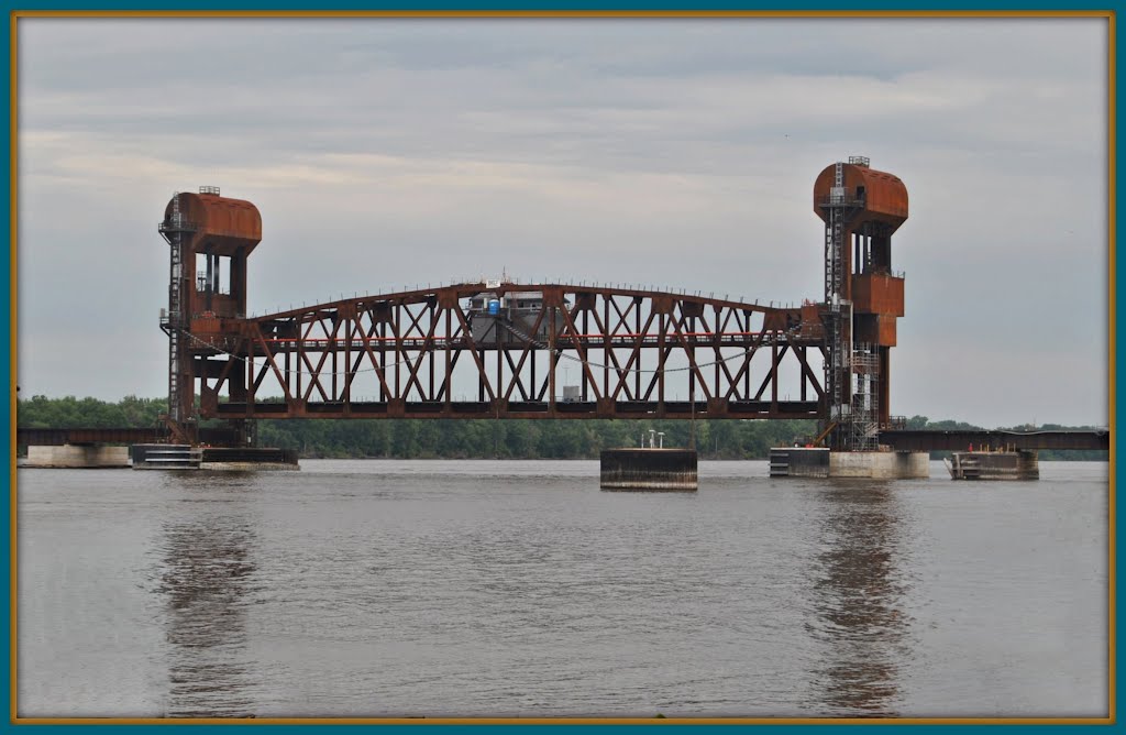 Burlington BNSF Rail bridge Iowa