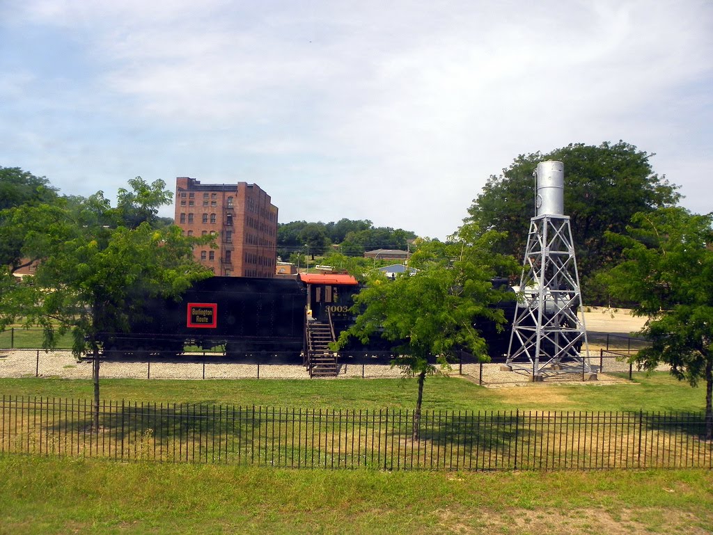 Burlington Route Locomotive and Water Tower