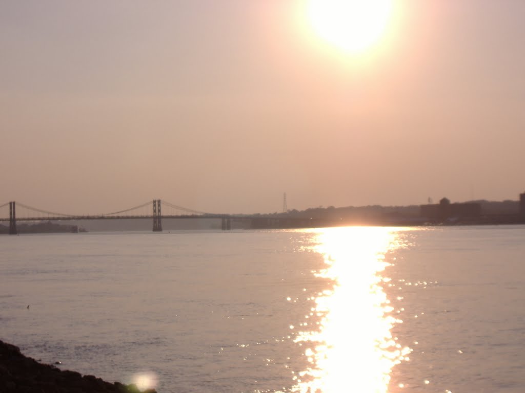 Sunset over the river