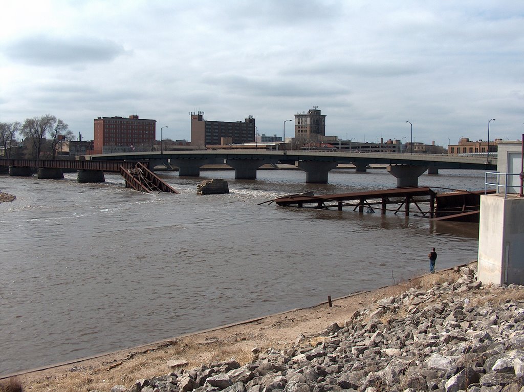 Railroad bridge after 2008 flooding