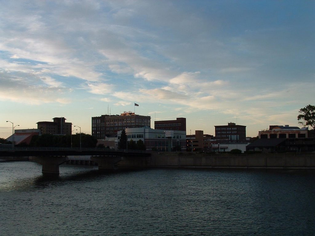 East Bank of Cedar River at Waterloo, Iowa