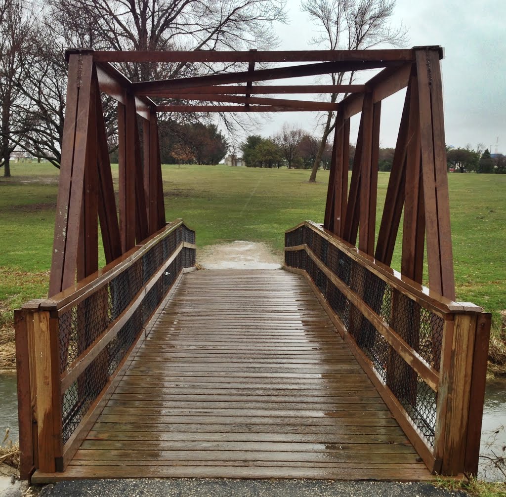 Look Across The Foot Bridge - Noelridge Park Trail - Cedar Rapids, Iowa