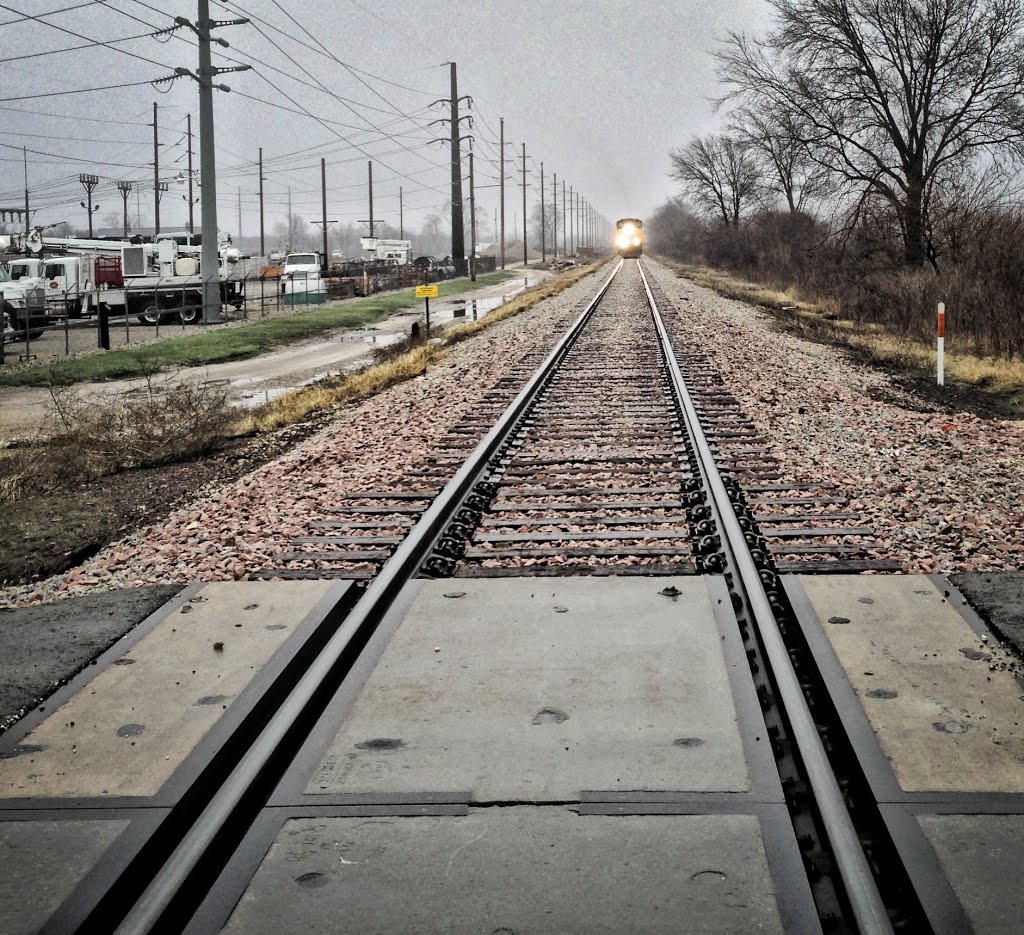Train Coming In To Fairfax, Iowa