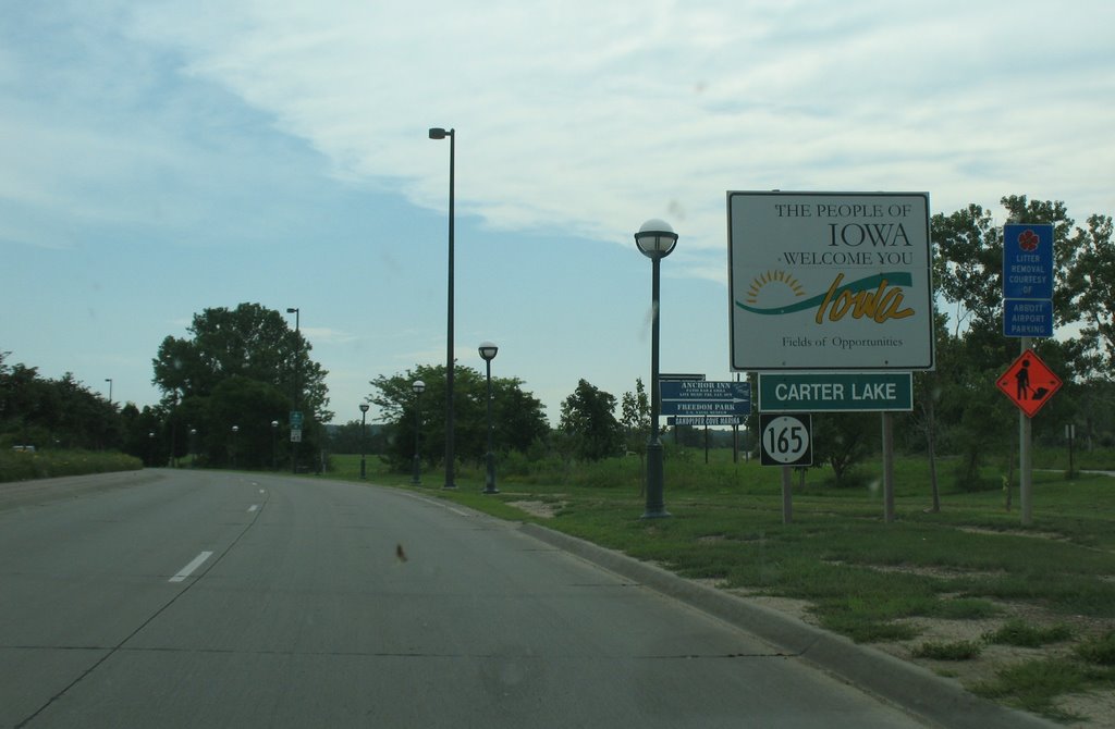 Iowa, west of the Missouri
