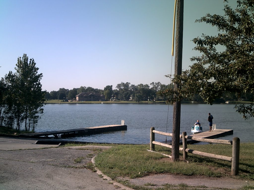Jet ski docked on Carter Lake