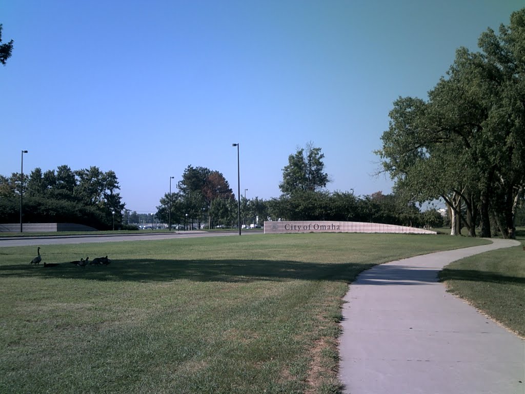 City of Omaha sign on Abbott Drive