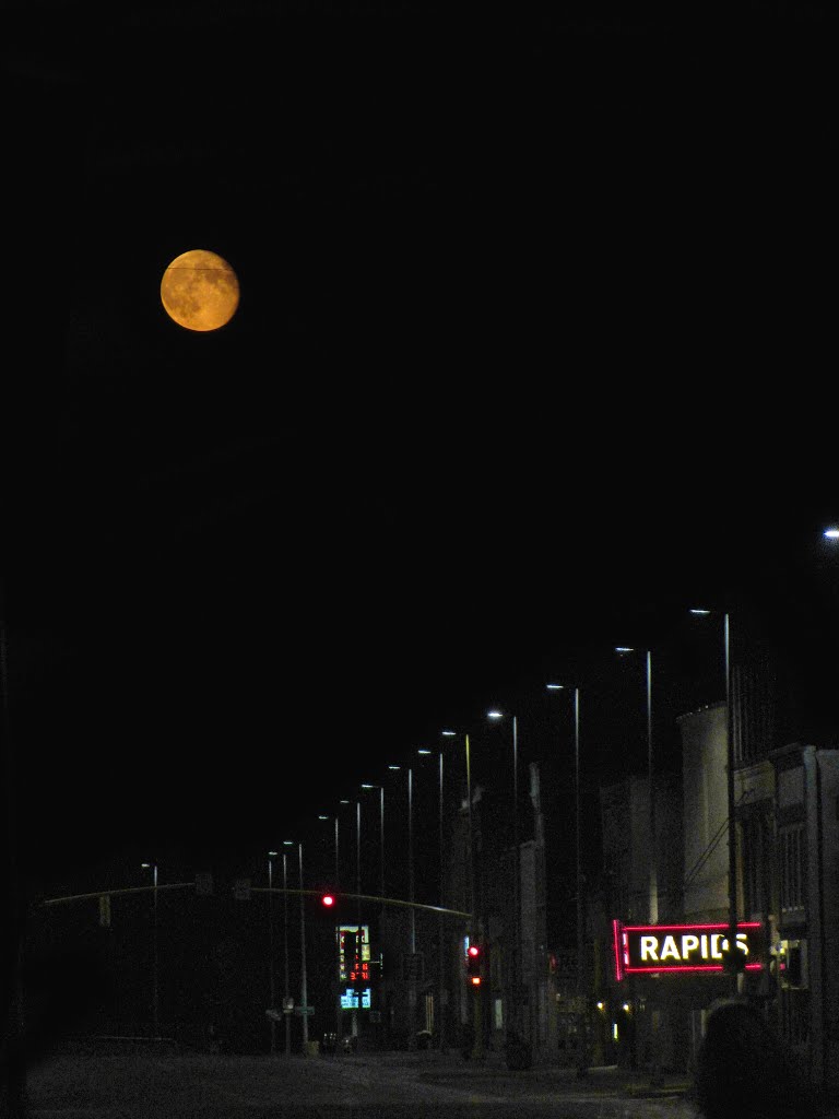 Orange August Moon & Marquee, Main Street, Rock Rapids, Iowa