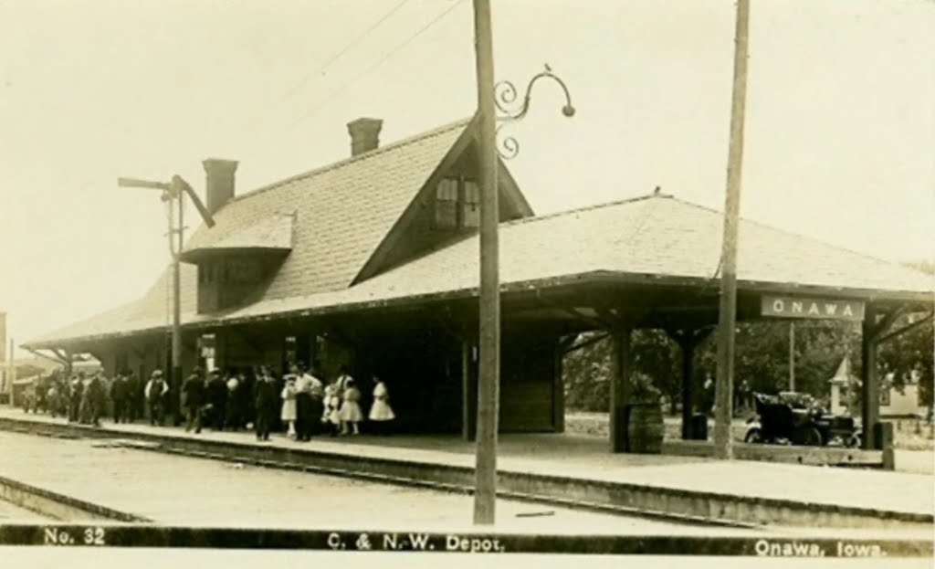 Onawa, Iowa Train Depot early 1900s