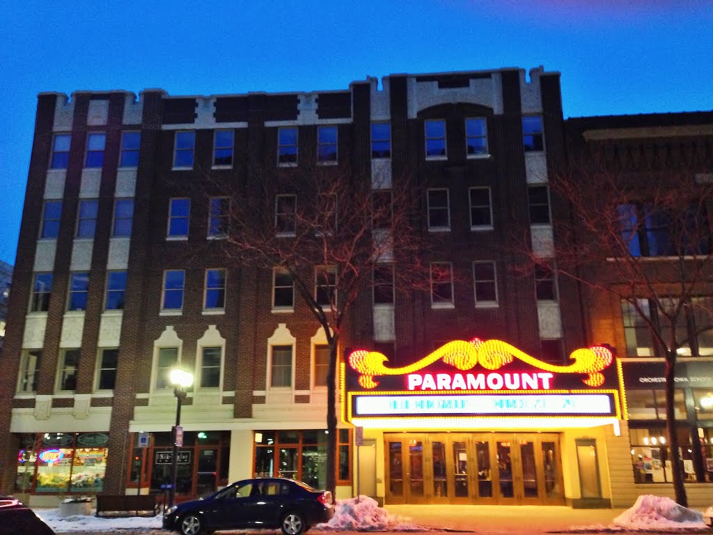 Historic Paramount Theater At Night