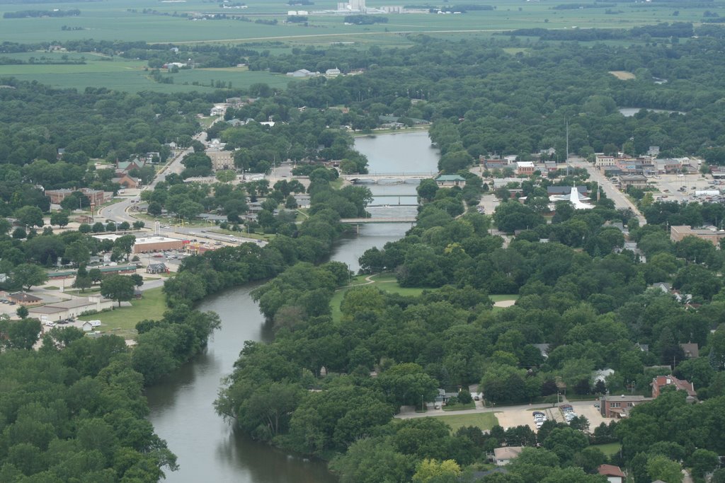 Aerial photo over Charles City