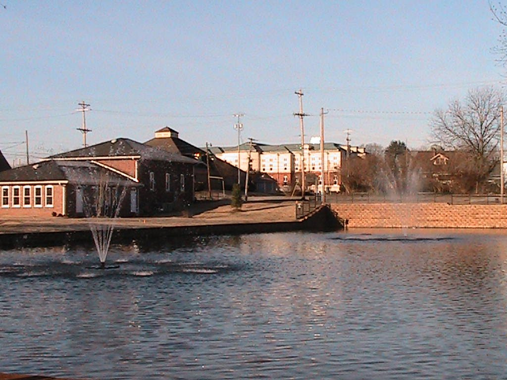 Big Spring Park with Clinton Street Courthouse in the background