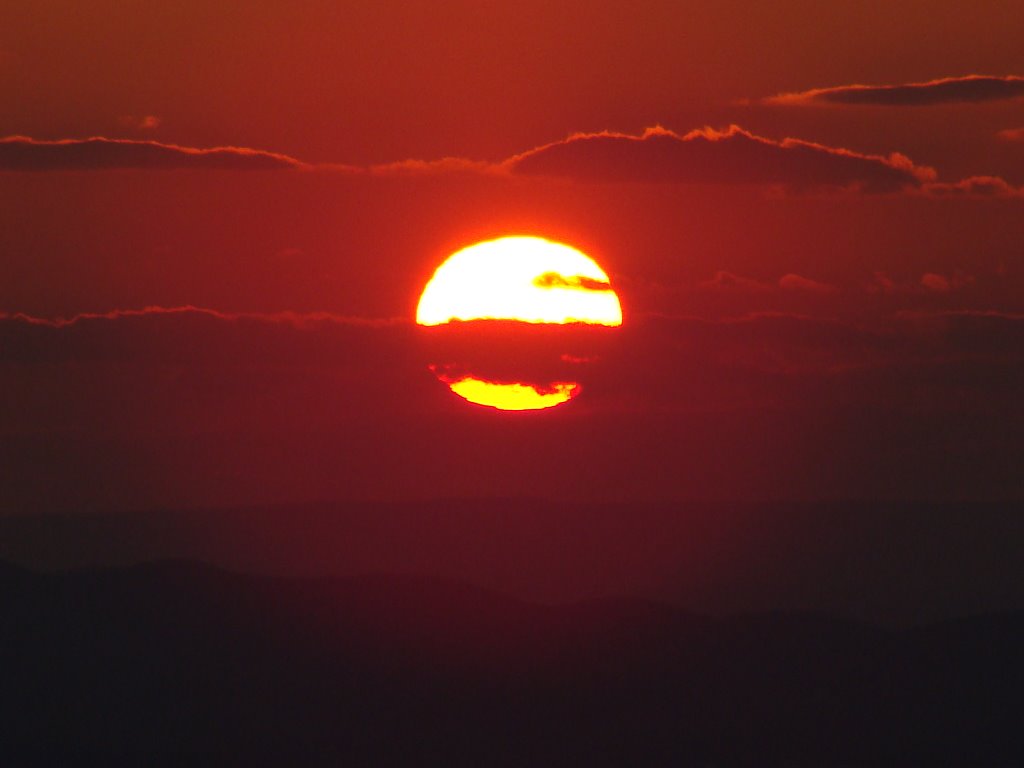 DSC03458 Sunset from  the Highest Point in Alabama State -  W view