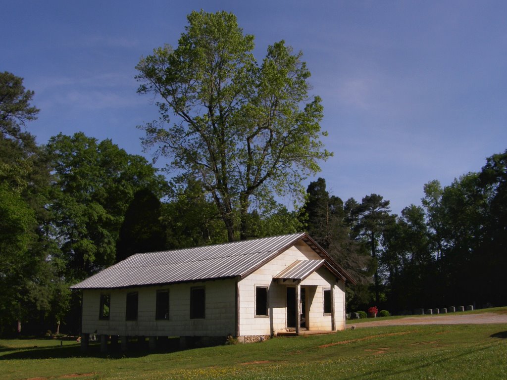 Old church at Allan Cemetery
