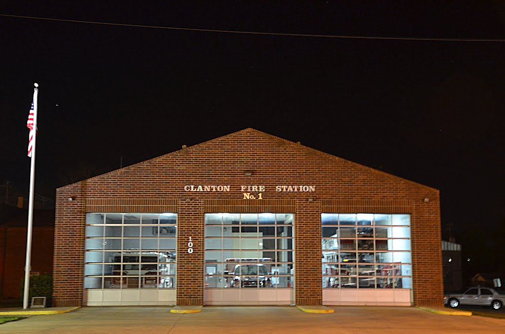 Clanton Fire Station No. 1 (night)