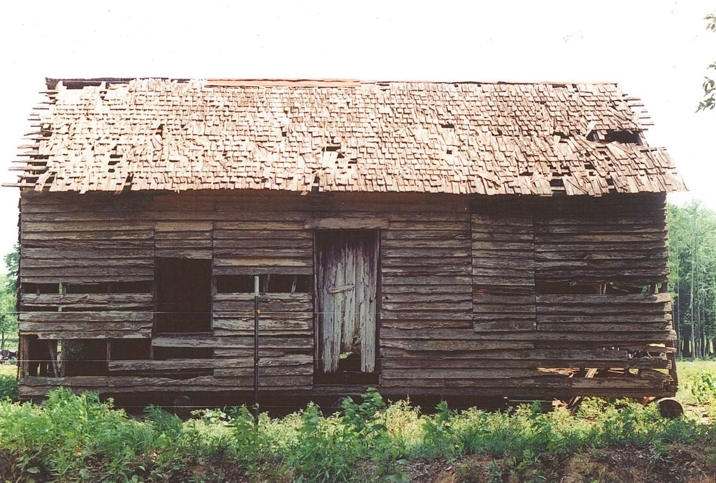 abandoned weathered antebellum double-pen cracker house, Grand Ridge Fla (5-2004)
