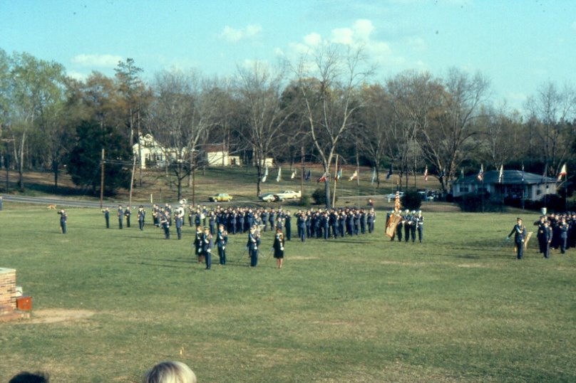 Cadet Corps in formation, Lyman Ward Military Academy. 3/20/1982