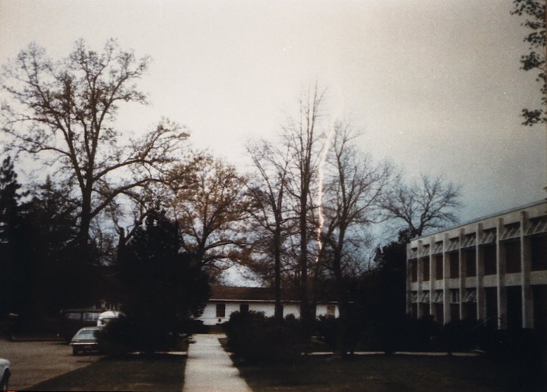 A bolt of lighting striking nearby. Lyman Ward Military Academy 3/22/1982