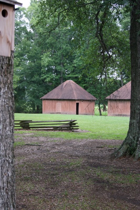 Replica of a Indian Village at Moundville Archaeological Park. 7/6/2007