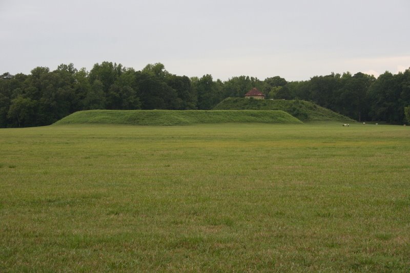 Mounds A & B. Moundville Archaeological Park. 7/6/2007